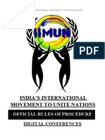 India'S International Movement To Unite Nations: Official Rules of Procedure