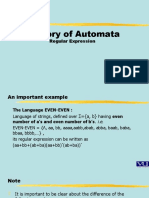 Theory of Automata: Regular Expression