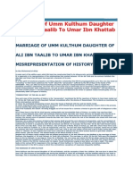 Marriage of Umm Kulthum Daughter Ofali Ibn Taalib To Umar Ibn Khattab