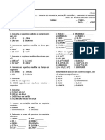 Lista 1 - Notação Científica e Unidades de Medida.