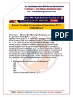 Linear Seating Arrangement Questions PDF DOWNLOAD