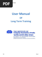 User Manual: of Long Term Training