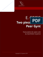 Grieg - 2 Pieces From Peer Gynt Suite (Piano Transcr. Vyacheslav Gryaznov)