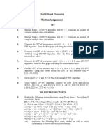 Digital Signal Processing - Written Assignments