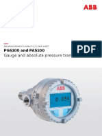 PGS100 and PAS100: Gauge and Absolute Pressure Transmitters