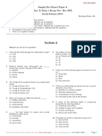 Section A: Sample/Pre-Board Paper 6 Class X Term 1 Exam Nov - Dec 2021 Social Science