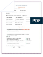 Worksheet Comparatives and Superlatives