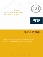 Sacra Scriptura How Non-Canonical Texts Functioned in Early Judaism and Early Christianity by James H. Charlesworth Lee Martin McDonald Blake A. Jurgens