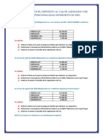 Ejercicios Sobre El Impuesto Al Valor Agregado Con Factor de Proporcionalidad Diferente de Uno