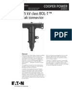 600 A 35 KV Class BOL-T™ Deadbreak Connector: Cooper Power