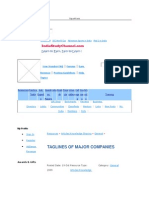 Taglines of Major Companies: Top of Form /W Epdw Ukmty2