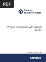 Product Compatibility With Security Center