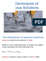 The Electrolysis of Aqueous Solutions