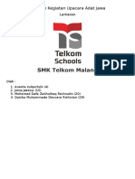 Laporan Kegiatan Upacara Adat Jawa PDF Free