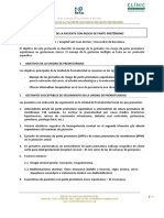 Manejo de La Paciente Con Riesgo de Parto Prematuro