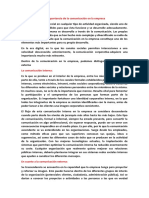 La Importancia de La Comunicación en La Empresa