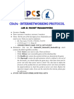 Cs434 - Internetworking Protocol: Lab 01: Socket Programming