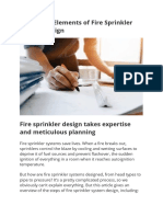 The Elements of Fire Sprinkler System Design