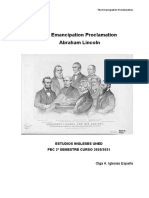 PEC 2º Semestre - Abraham Lincoln The Emancipation Proclamation 1863