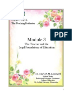 E-EDUC214: The Teacher and The Legal Foundations of Education