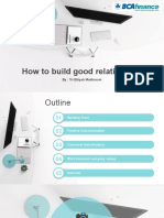 How To Build Good Relationship: By: Tri Eltiyah Muthiarani
