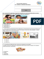 Evaluación Unidad 4 Ciencias Naturales 3° Básico