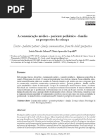 A Comunicação Médico - Paciente Pediátrico - Família Na Perspectiva Da Criança