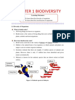 Chapter 1 Biodiversity: Learning Outcomes