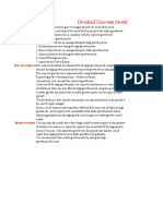 Dividend Discount Model: Assumptions