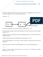 Série D'exercices - Travail Et Puissance Mécanique - 1er S