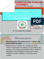 Introduction To Pharmacopoeias PDF