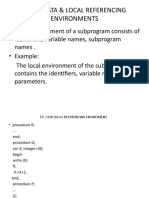 Local Data & Local Referencing Environments