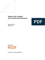 REDF Social Enterprise Business Plan Template