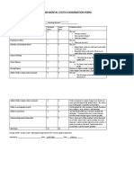 Mini Mental Status Examination Form