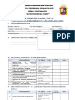 Ficha de Registro de Procedimientos Clínicos y de Laboratorio