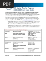 NYS Master Teacher Program 2019-2020 Praxis Exam Guide