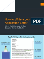 How To Write A Job Application Latter