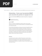 Networking - Como Usar Herramienta NMAP para Escaneo de Puertos en Equipos de Red Base de Conocimiento