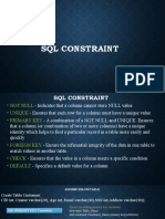 Practical SQL Constraint