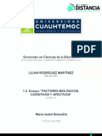 Ensayo Factores Biológicos, Cognitivos y Emocionales