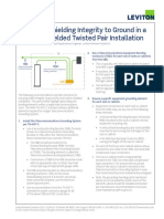 Ensuring Shielding Integrity To Ground in A Leviton Shielded Twisted Pair Installation