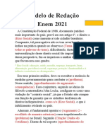 Modelo de Redação Enem 2021