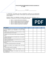 Lista de Chequeo Evaluación de Habilidades Sociales