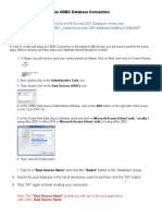 How To Create and Setup An ODBC Database Connection