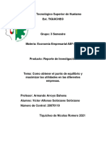 Reporte de Investigacion Economia Empresarial