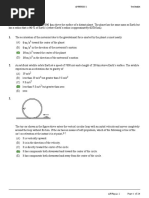 Unit3 - MCQ - Practice: Ap Physics 1 Test Booklet