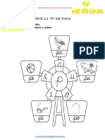 Fichas de La Letra P para Niños de 4 Años