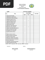 Class Reading Profile: English No. Name Word Reading Date Taken Ind Ins Frus / / / Grade/Section: 11-Einstein