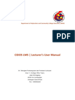 CIDOS LMS - Lecturer User Manual