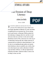 The Erosion of Deep Literacy - National Affairs